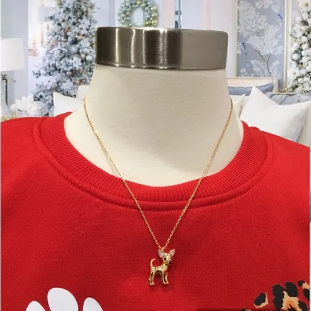 NEW KATE SPADE YO QUIERO TACO CHIHUAHUA NECKLACE